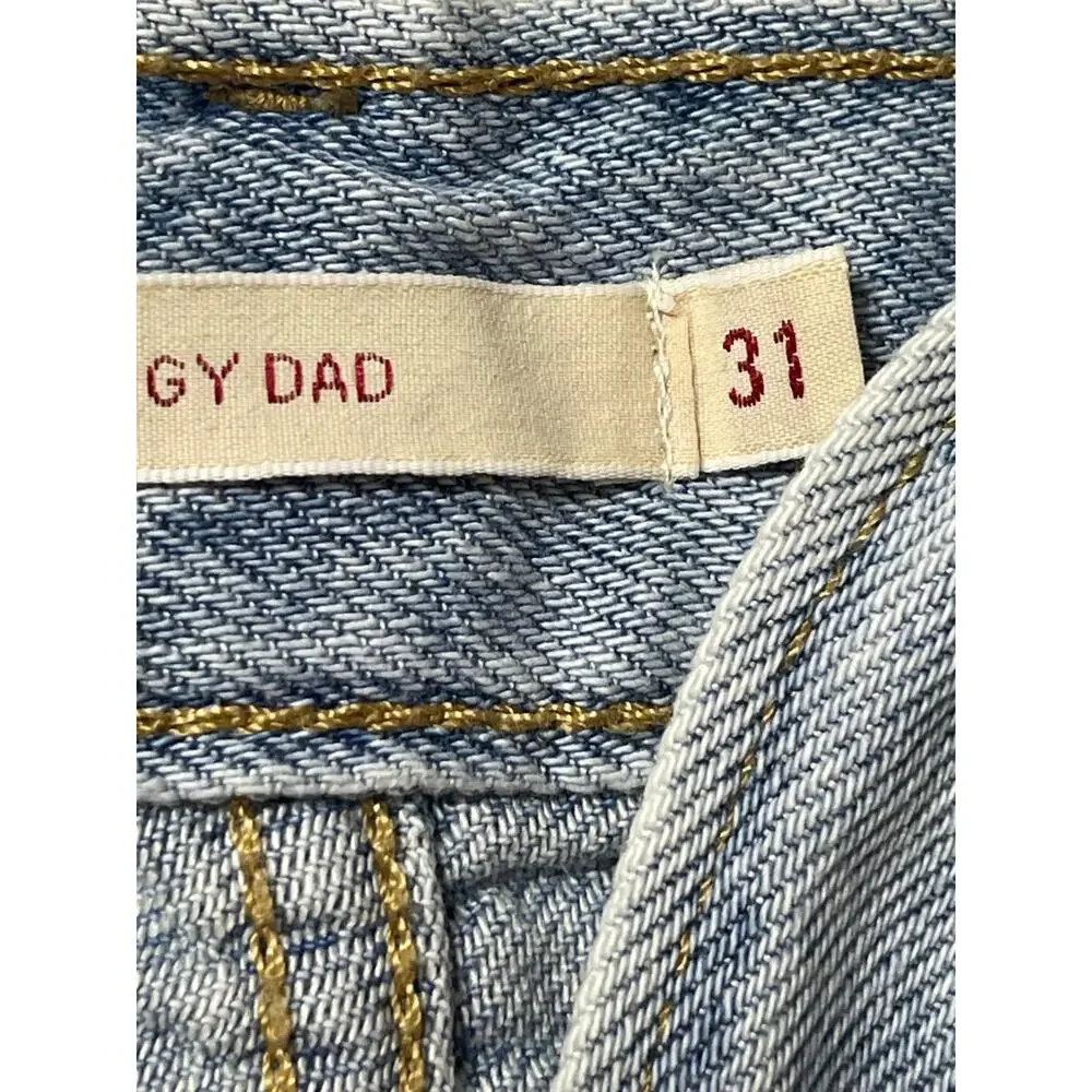 Levi's Baggy Dad Women's Blue High Rise Straight Wide Leg Denim Jeans Pants 31 - Picture 9 of 9